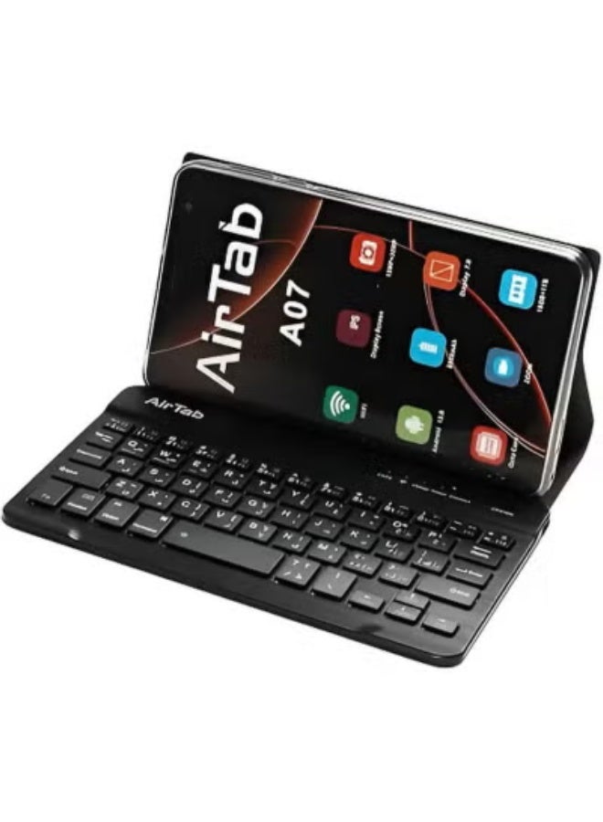 AIR TAB تابلت أ07 7 إنش أندرويد 13، 16 جيجابايت رام، 1 تيرابايت تخزين، معالج ثماني النواة، بطارية 8000 مللي أمبير، كاميرا 30 ميجابكسل، لوحة مفاتيح وقلم مرفق، تابلت واي فاي للألعاب والدراسة والعمل والترفيه، تصميم خفيف الوزن - Image 1
